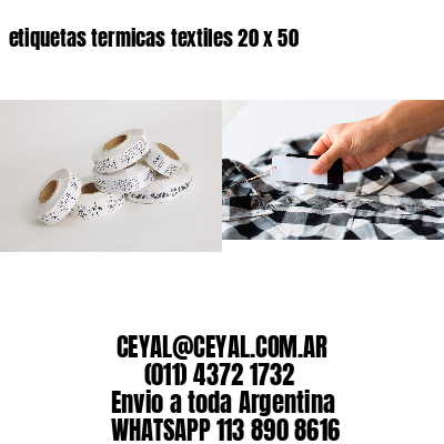 etiquetas termicas textiles 20 x 50