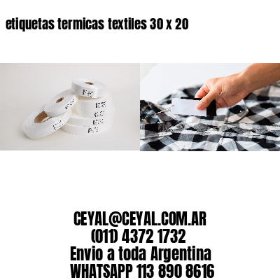 etiquetas termicas textiles 30 x 20