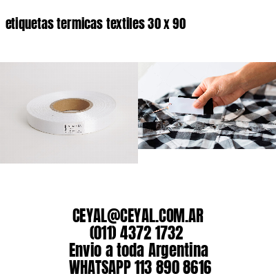 etiquetas termicas textiles 30 x 90