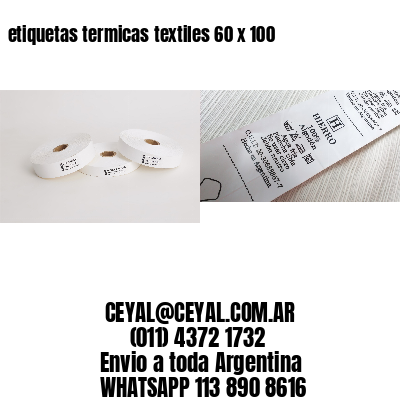 etiquetas termicas textiles 60 x 100