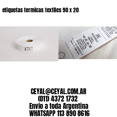 etiquetas termicas textiles 90 x 20