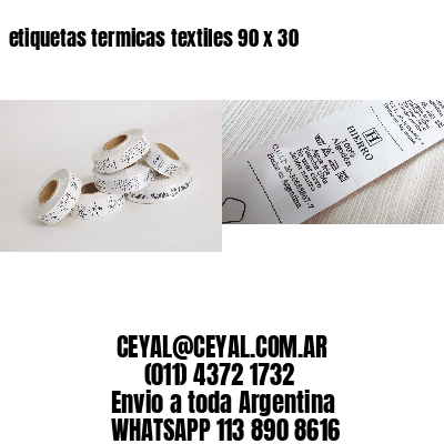 etiquetas termicas textiles 90 x 30