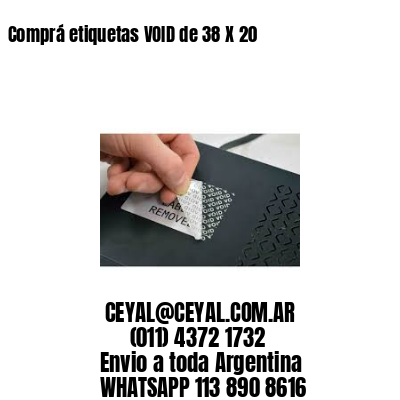 Comprá etiquetas VOID de 38 X 20