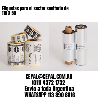 Etiquetas para el sector sanitario de 110 X 50