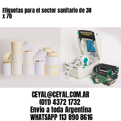 Etiquetas para el sector sanitario de 38 x 70