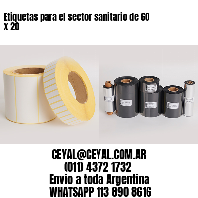 Etiquetas para el sector sanitario de 60 x 20