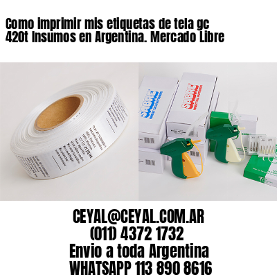 Como imprimir mis etiquetas de tela gc 420t Insumos en Argentina. Mercado Libre