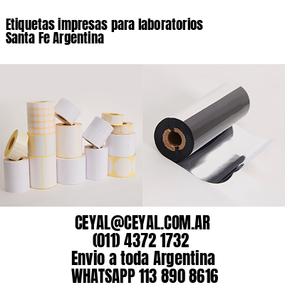 Etiquetas impresas para laboratorios Santa Fe Argentina