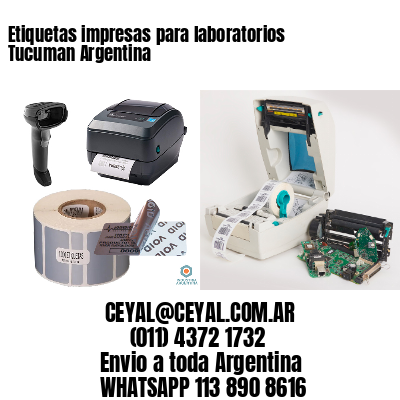 Etiquetas impresas para laboratorios Tucuman Argentina
