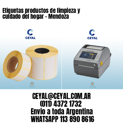 Etiquetas productos de limpieza y cuidado del hogar - Mendoza