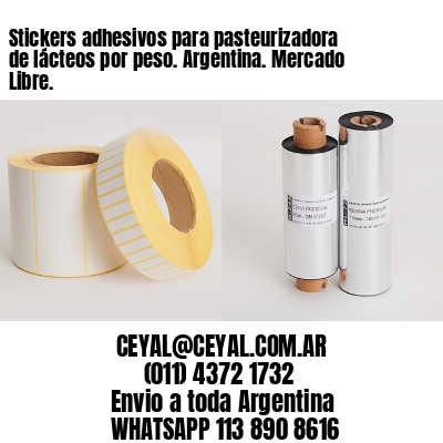 Stickers adhesivos para pasteurizadora de lácteos por peso. Argentina. Mercado Libre.