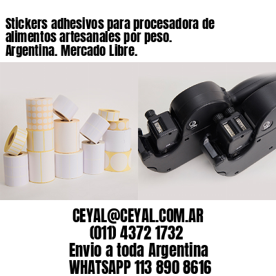 Stickers adhesivos para procesadora de alimentos artesanales por peso. Argentina. Mercado Libre.