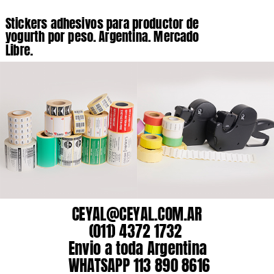 Stickers adhesivos para productor de yogurth por peso. Argentina. Mercado Libre.