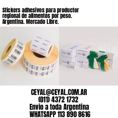 Stickers adhesivos para productor regional de alimentos por peso. Argentina. Mercado Libre.