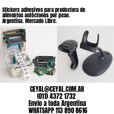 Stickers adhesivos para productora de alimentos autóctonos por peso. Argentina. Mercado Libre.