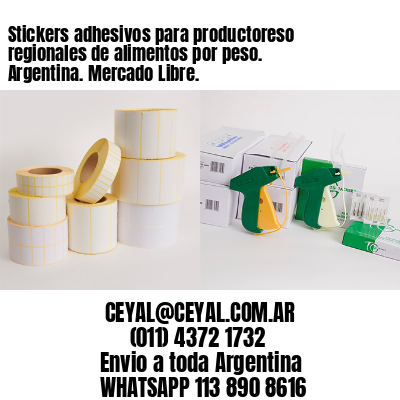 Stickers adhesivos para productoreso regionales de alimentos por peso. Argentina. Mercado Libre.