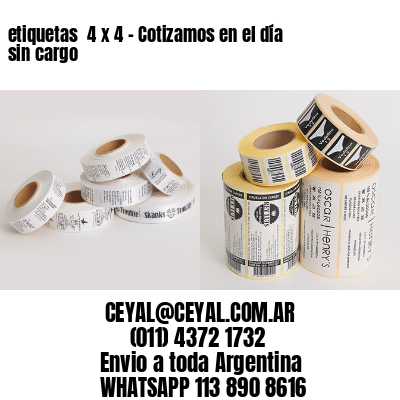 etiquetas  4 x 4 – Cotizamos en el día sin cargo