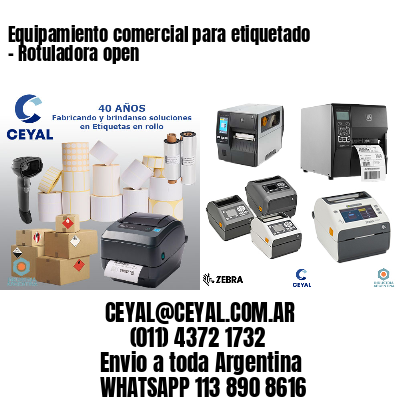 Equipamiento comercial para etiquetado – Rotuladora open