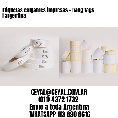 Etiquetas colgantes impresas - hang tags | argentina