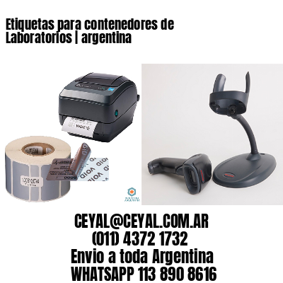 Etiquetas para contenedores de Laboratorios | argentina