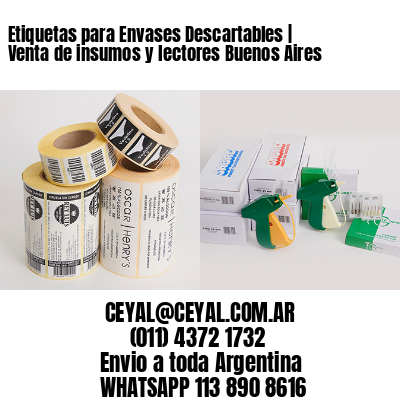 Etiquetas para Envases Descartables | Venta de insumos y lectores Buenos Aires