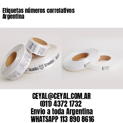 Etiquetas números correlativos Argentina