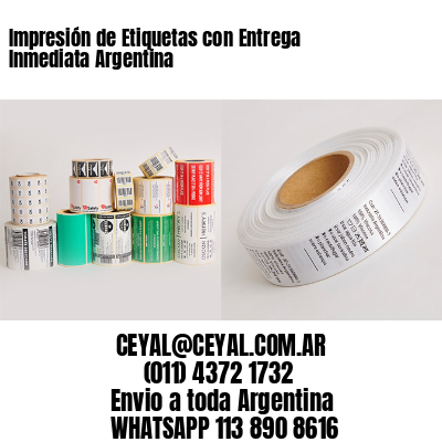 Impresión de Etiquetas con Entrega Inmediata Argentina