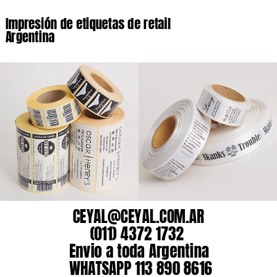 Impresión de etiquetas de retail Argentina