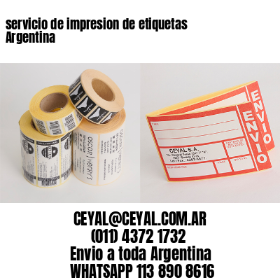 servicio de impresion de etiquetas Argentina