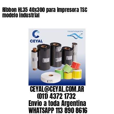 Ribbon HL35 40×300 para impresora TSC modelo industrial