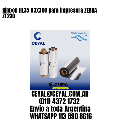 Ribbon HL35 83×300 para impresora ZEBRA ZT230
