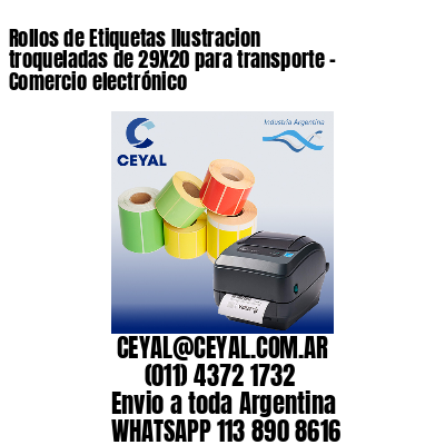 Rollos de Etiquetas Ilustracion troqueladas de 29X20 para transporte – Comercio electrónico