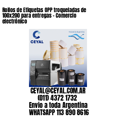 Rollos de Etiquetas OPP troqueladas de 100×200 para entregas – Comercio electrónico