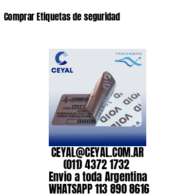 Comprar Etiquetas de seguridad