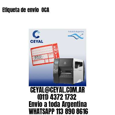 Etiqueta de envio  OCA