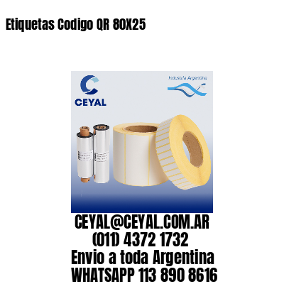 Etiquetas Codigo QR 80X25