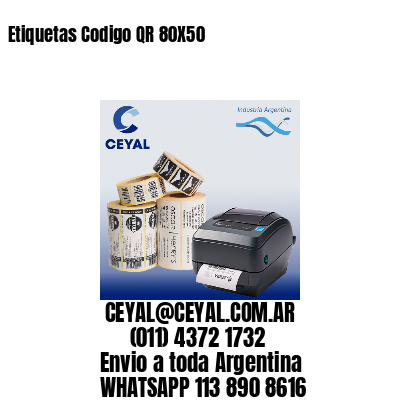 Etiquetas Codigo QR 80X50