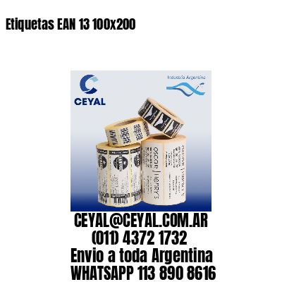 Etiquetas EAN 13 100×200