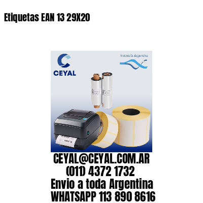 Etiquetas EAN 13 29X20