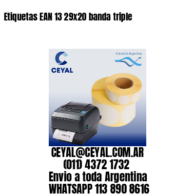 Etiquetas EAN 13 29×20 banda triple