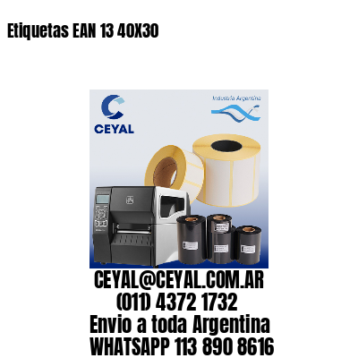 Etiquetas EAN 13 40X30