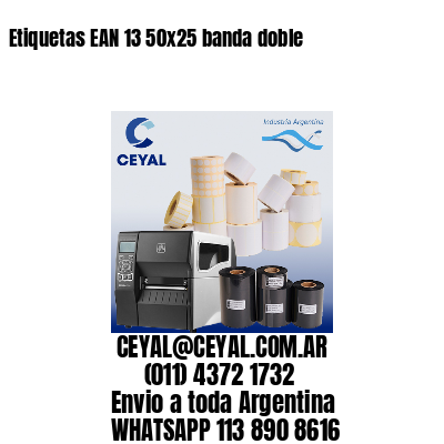 Etiquetas EAN 13 50×25 banda doble