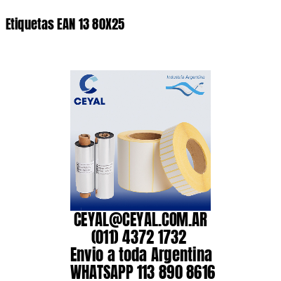 Etiquetas EAN 13 80X25