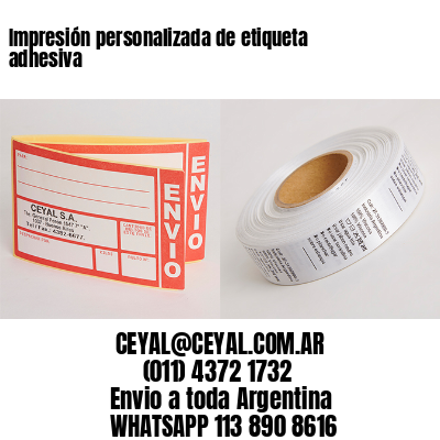 Impresión personalizada de etiqueta adhesiva