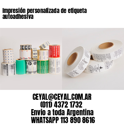 Impresión personalizada de etiqueta autoadhesiva