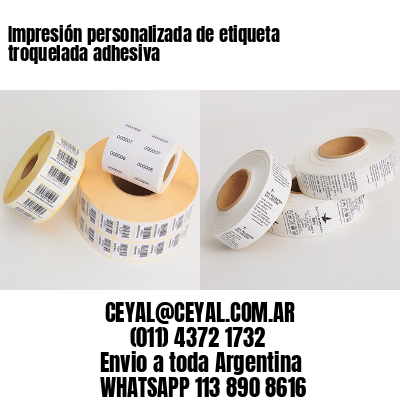 Impresión personalizada de etiqueta troquelada adhesiva