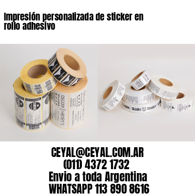 Impresión personalizada de sticker en rollo adhesivo