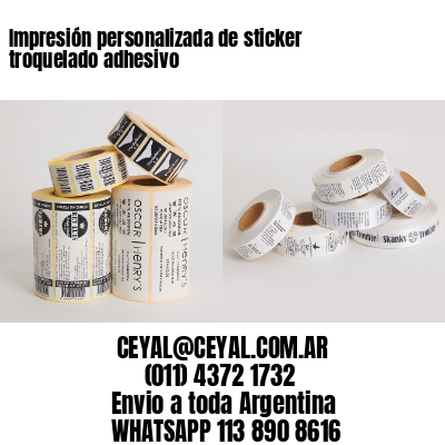 Impresión personalizada de sticker troquelado adhesivo