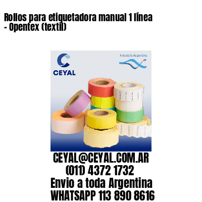 Rollos para etiquetadora manual 1 línea – Opentex (textil)
