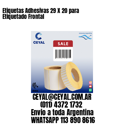 Etiquetas Adhesivas 29 X 20 para Etiquetado Frontal